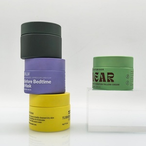 Pot cosmétique de luxe en verre rose givré vide pour crème visage, corps et yeux 50g, avec couvercles - Product Image 3