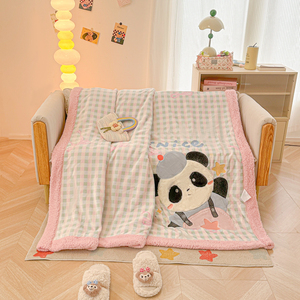 <span class=keywords><strong>Couverture</strong></span> <span class=keywords><strong>en</strong></span> polaire épaisse pour bébé, polaire pour bébé, patchwork de dessins animés, broderie - Product Image 4