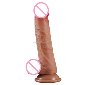 SacKnove Frauen <span class=keywords><strong>Big</strong></span> Penis Sexspielzeug Masturbieren Flexibler Pilzkopf Gummi Blaue Ader Echte Haut Double Liquid Silicone <span class=keywords><strong>Dildo</strong></span> - Product Image 6