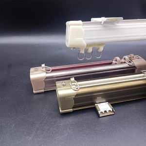 F004 Usine En Gros 1M à 6.7M Carré Rideau Poteau Dent Blanc champagne Coulissant En Aluminium Rideau <span class=keywords><strong>Rail</strong></span> <span class=keywords><strong>Rail</strong></span> - Product Image 3