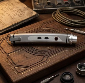 Nexussabers แกนหมุน <span class=keywords><strong>Ahsoka</strong></span> <span class=keywords><strong>Tano</strong></span> lightsaber โลหะ hilt RGB baselit ทนทานบอร์ดโปรไฟล์ XENO3.0พิกเซลพร้อมลำโพงเบส - Product Image 1