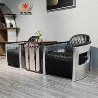 HJ HOME Mobilier industriel style aviateur pour salon une place Canapés en cuir de haute qualité pour hôtel, bar et café Meubles