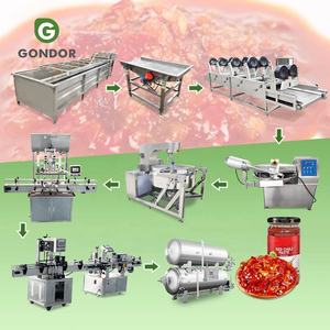 Comercial Gg Hot Chili Ground Bell Pepper Maker Procesamiento de salsa picante Máquina de línea de producción para Into - Product Image 1