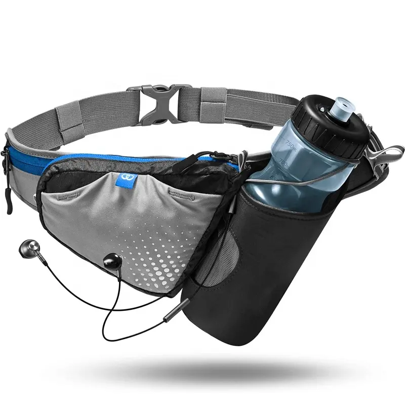 Manufacturer Custom Outdoor Sports Running Hiking Camping Hydration With Inclined Water Bottle Holder Fanny Pack Belt Waist Bag
