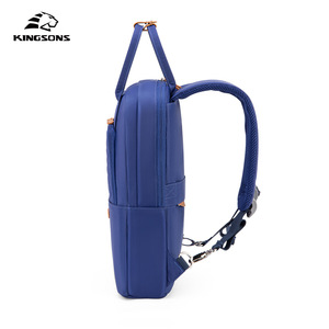 Kingsons Women's <b>Backpack</b> Blue Solid Color <b>Lightweight</b> Everyday Use With Zipper Pocket And Soft Handle - Product Image 1