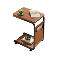 Table d'appoint de canapé mobile de style moderne Table de salon Table à café/thé Chambre à coucher Chevet Ensemble de petites armoires latérales Étagère de rangement Meubles