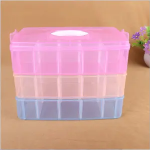 New Selling Extra Large 3 Layers Multi-Grid Loose Beads Accessories Transparent Plastic Box