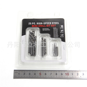 25 Pc High Speed Steel Mini <b>Drill</b> Bit Set Metric Jobbers Length Hex Shank For Metal Plastic Wood - Product Image 4
