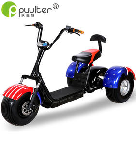 OEM Vente à Chaud Entrepôt Vélo Adulte à <span class=keywords><strong>Trois</strong></span> <span class=keywords><strong>Roues</strong></span> Batterie au Lithium 60V 20Ah 2000w Tricycle Scooter Électrique - Product Image 1