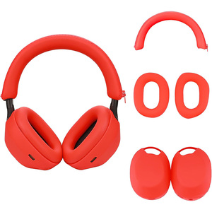 Juego 3 en 1 de funda de silicona suave para <span class=keywords><strong>auriculares</strong></span> <span class=keywords><strong>Sony</strong></span> xm5, funda protectora para <span class=keywords><strong>auriculares</strong></span>, accesorios protectores de piel - Product Image 2