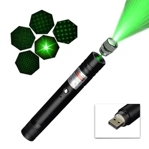 Fabrikant Directe Usb Oplaadbare Groene Laser Pointer Richtaanwijzer Ingebouwde Batterij Rode Laserpointer