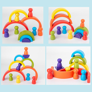 New Design Children's Diy Wood Puzzle Building Blocks Developed Puzzle Preschool Educational Toys for Kids Toddler Boys & Girls - Product Image 6