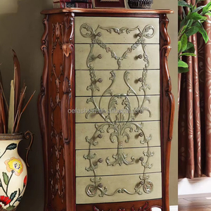 Commode OE-FASHION Armoire à 6 tiroirs <span class=keywords><strong>en</strong></span> <span class=keywords><strong>bois</strong></span> Chambre à coucher Commode <span class=keywords><strong>en</strong></span> <span class=keywords><strong>acajou</strong></span> Meuble de rangement à tiroirs - Product Image 1
