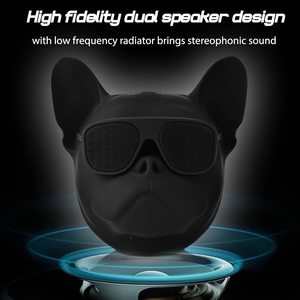 Haut-parleur portable sans fil Bulldog stéréo super basse, haut-parleur USB Aux extérieur, caisson de basses pour chien, prend en charge la carte TF - Product Image 2