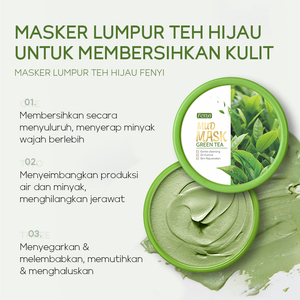Mascarilla Facial de Arcilla de Té Verde Purificante y Controladora de Grasa de Marca Privada con Matcha para Rostro y Nariz, Ingredientes Libres de Químicos - Product Image 6