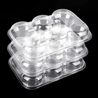 Contenants jetables en plastique PET 2 4 6 12 24 compartiments mini muffin cupcake boîtes plateau d'emballage avec couvercle transparent