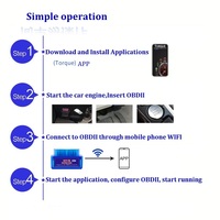 WiFi ücretsiz OBD2 yazılımı ve örnek ile OBD2 Elm327 V1.5 teşhis aracı pil test cihazı