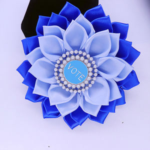 Sorority Zeta Phi Beta Chapter Zeta Amicae Accent Royal And Light Blue Flower Voting Pin Charming ZA Ramillete VOTE Broche - Product Image 5