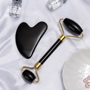 Appareil de massage pour le visage de haute qualité, accessoire pour soins du visage, en obsidienne noire naturelle, rouleau en Jade, idée cadeau - Product Image 6