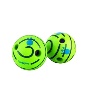 Pet Cat Welpen ball Silikon Sounding Active Rolling Spielen TPR Rubber Squeaky Interactive Dog Ball Toy