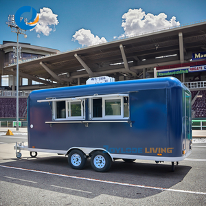 Remorque alimentaire commerciale personnalisée avec four à pizza en acier inoxydable et construction en fibre de verre pour la vente de glaces et de hot-dogs - Product Image 1