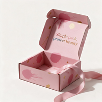 Boîtes d'expédition cosmétiques en carton ondulé de qualité supérieure, rectangulaires, portables, imprimées avec logo personnalisé, pour fards à joues, vente en gros