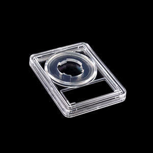 Losa de clasificación de monedas al por mayor con forro de anillo de silicona suave transparente, forro de Gel suave transparente, funda protectora con soporte para monedas - Product Image 3