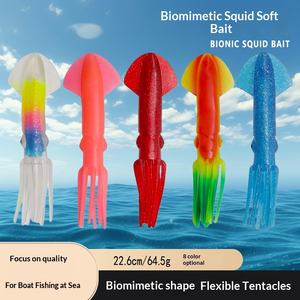 เหยื่อปลอมยางนิ่มรูป<span class=keywords><strong>ปลา</strong></span>หมึกสำหรับตก<span class=keywords><strong>ปลา</strong></span>ทะเลน้ำเค็ม <span class=keywords><strong>ปลา</strong></span>ทูน่า ใช้สำหรับตกปลาบนเรือ ขนาด 9 นิ้ว - Product Image 6