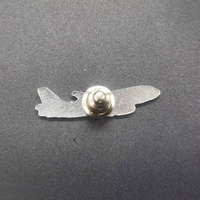 Épingle en émail 3D pour avion, Design personnalisé 4, arrière-timbre délicat, mode cadeau, épingle de revers en métal