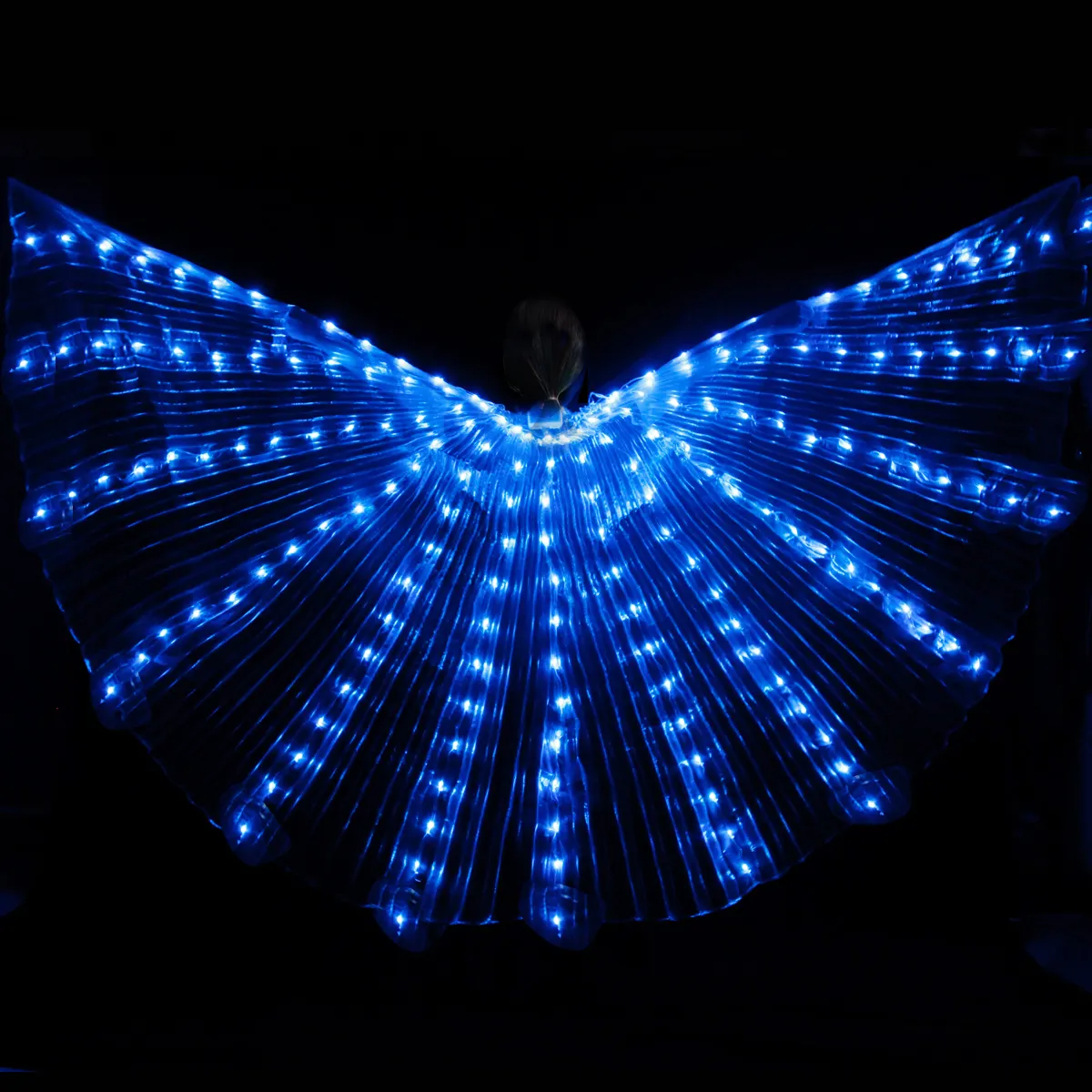 240 LED Belly Dance Costume Glow Light Up Wing Party Club Wear Halloween Costume LED Wings ecoparty