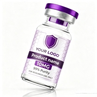Étiquettes personnalisées pour flacons de peptides en vinyle de 2 ml, 10 ml, 15 ml, autocollants imperméables pour flacons cosmétiques, étiquettes d'emballage pour poudre de peptides