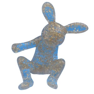 <b>Rabbit</b> Shaped Resin Wine Rack Gold Foil Ornament Handmade Cartoon Style Party <b>Gift</b> Decoration - Product Image 5