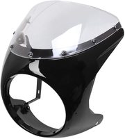 Écran de carénage de phare de moto de 7 pouces rétro clair pour café Racer Style écran universel adapté pare-brise de phare de 7 pouces