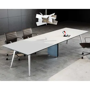 Meja atas pabrik mfc desain modern 14 pengasuh kantor meja konferensi mini