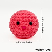 Balle anti-stress en peluche au crochet faite à la main, jouet à presser tricoté, jouet sensoriel souple pour enfants et adultes, cadeau pour soulager l'anxiété, artisanat