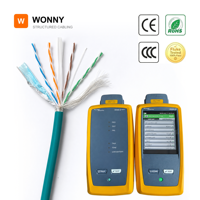 Câble LAN Cat6 en vrac Wonny Factory Direct, câble réseau Ethernet, fourniture OEM, test Fluke réussi pour les centres de données de bureau
