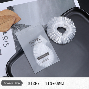 Vente en gros brosse à dents de chapeau de douche biodégradable bon marché, sac d'emballage Transparent givré pour équipement d'hôtel - Product Image 4