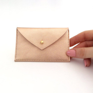 Wholesale custom PU leather coin <b>purses</b>, Korean style fresh and <b>cute</b> coin organizers, creative portable envelope pouches. - Product Image 1