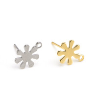 Clous de boucles d'oreilles ovales et ronds en acier inoxydable avec boucle, accessoires de fabrication de bijoux