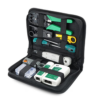 Kit d'outils réseau pour l'entretien des ordinateurs, test de câbles LAN, réparation de connecteurs RJ45 avec outils de sertissage et de dénudage