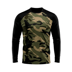 เสื้อเชิ้ตแขนยาวลายพรางสำหรับผู้ชาย พิมพ์ลายแบบซับลิเมชั่น แห้งเร็ว ผลิตจากโพลีเอสเตอร์ เหมาะสำหรับเล่นกีฬา ใส่ได้ทุกฤดู - Product Image 1