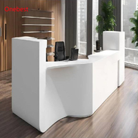 Comptoir de réception de luxe en pierre pour salon de manucure, clinique, hôtel, spa – Table de réception personnalisée
