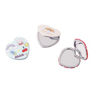 Gmagic rnadom thiết kế thương hiệu mới PU da lớn tròn sáng tạo dễ thương hình dạng xe Đường may nhỏ gọn có thể gập lại Quà Tặng gương trang điểm cầm tay - Product Image 2