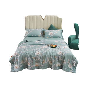 ชุดเครื่องนอนไลโอเซลล์ 300TC ขายดี ลายดอกไม้พิมพ์ลายใหม่บนปลอกหมอน ปลอกผ้านวม ผ้าปูที่นอนแบบเรียบ พร้อมไส้ใยโพลีเอสเตอร์ - Product Image 4