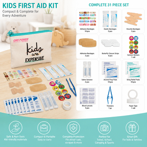 ORI POWER Bolsa de Poliéster Ligera con Cierre, Botiquín de Primeros Auxilios para Niños, Bolsa de Almacenamiento de Medicamentos de Emergencia para el Hogar, Viajes y Actividades al Aire Libre - Product Image 1