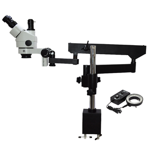 Microscope stéréo trinoculaire avec caméra de Microscope de type support de flèche à bras articulé mobile flexible 48MP 3.5X-90X - Product Image 4