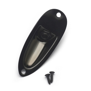 Plaque de prise audio métallique de style bateau avec prise jack 6,35 mm (1/4 po) pour guitare électrique et basse, accessoire de remplacement pour guitare - Product Image 4