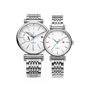 Relojes Mecánicos Automáticos de Moda al por Mayor para Parejas, Reloj de Lujo Luminoso para Regalo, Resistente al Agua, con Correa de Acero Inoxidable - Product Image 4