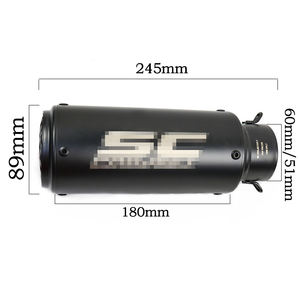 <span class=keywords><strong>Moto</strong></span> d'échappement de projet en acier inoxydable bon marché pour tuyaux d'échappement universels tout échappement noir pour vélos <span class=keywords><strong>silencieux</strong></span> - Product Image 6