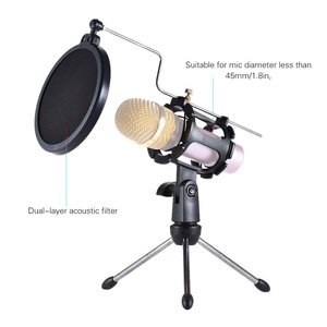 Soporte de Micrófono Profesional GAZ-05 para Estudio, Micrófono de Escritorio con Filtro y Trípode para Grabación en Estudio y Transmisión en Vivo - Product Image 4